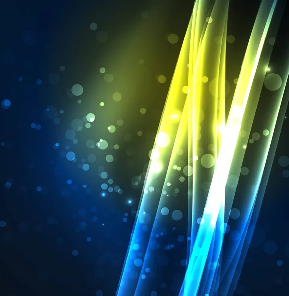 Enerji hatları, karanlıkta parlayan dalgalar vektör arka plan