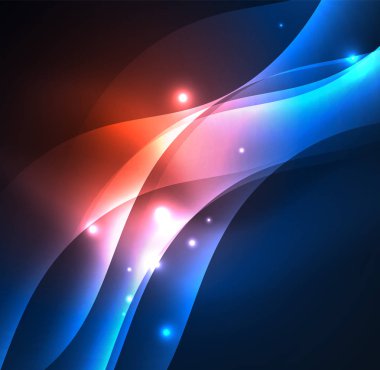 Neon ışıklı dalgalar