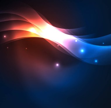 Neon ışıklı dalgalar