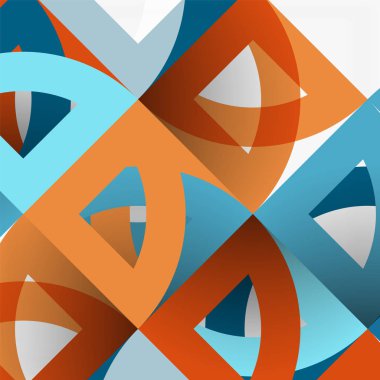 Kağıt daire kesim, mozaik mix geometrik desen tasarım