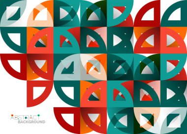 Kağıt daire kesim, mozaik mix geometrik desen tasarım