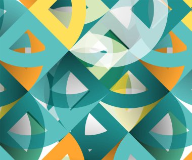 Kağıt daire kesim, mozaik mix geometrik desen tasarım