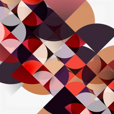 Kağıt daire kesim, mozaik mix geometrik desen tasarım