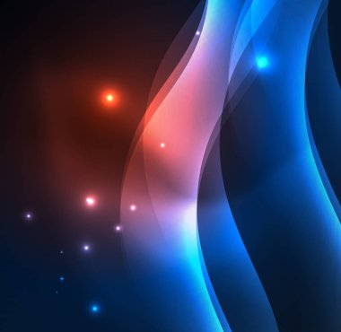 Neon ışıklı dalgalar