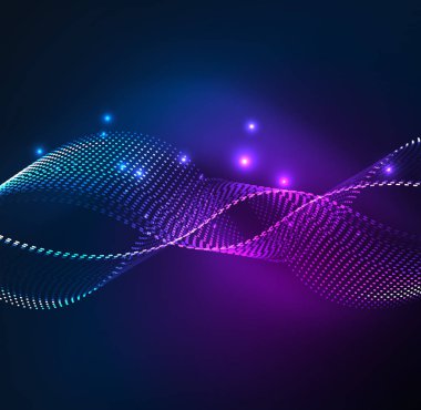 Vektör dalga parçacıklar arka plan