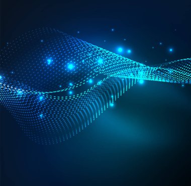 Vektör dalga parçacıklar arka plan