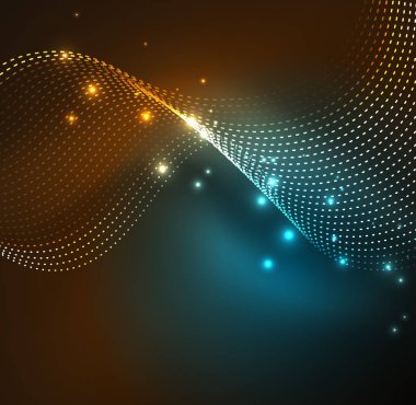 Vektör dalga parçacıklar arka plan