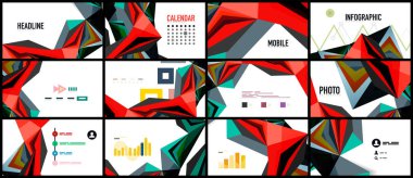 Modern üçgen sunu şablonu