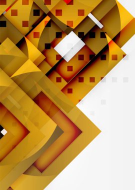 Işık Geometrik nesneyi kareler 3B alanı, arka plan