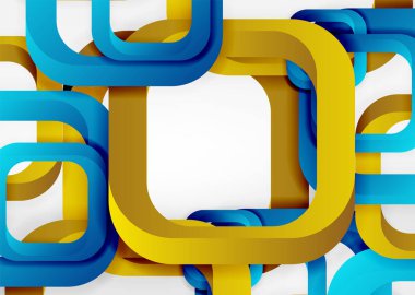 Işık geometrik şekiller kareler gri 3d uzay