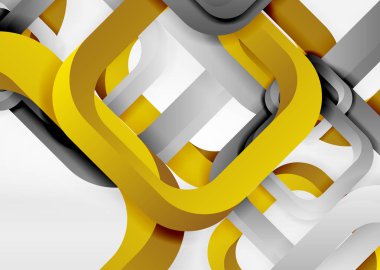 Işık geometrik şekiller kareler gri 3d uzay