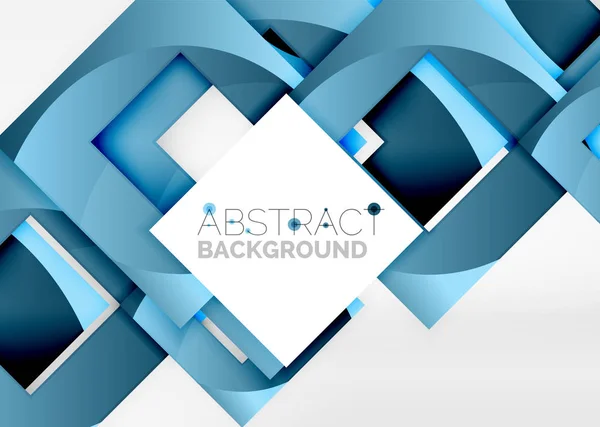 Quadrate geometrisches Objekt im hellen 3D-Raum, abstrakter Hintergrund — Stockvektor