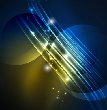 parlayan futuristik çizgiler