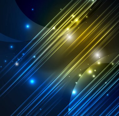 parlayan futuristik çizgiler