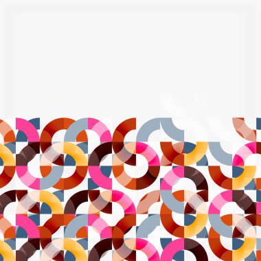 Modern geometrik desen tasarım gri arka plan üzerinde renkli halkalar