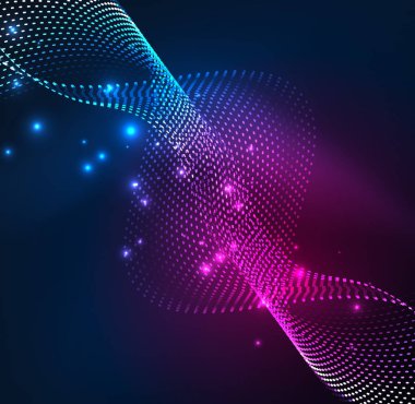 Vektör dalga parçacıklar arka plan