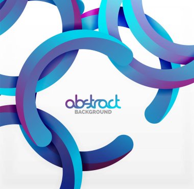 Modern 3d geometrik tarzı arka kemer dairesel çizgiler