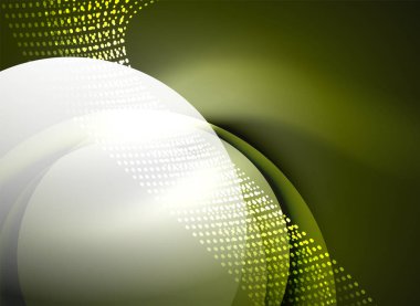 Parçacıklar koyu renk arka plan üzerinde oluşturulan parlayan dalga