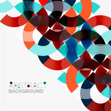 Modern geometrik desen tasarım gri arka plan üzerinde renkli halkalar