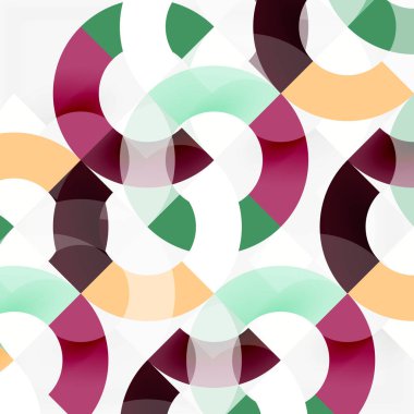 Modern geometrik desen tasarım gri arka plan üzerinde renkli halkalar