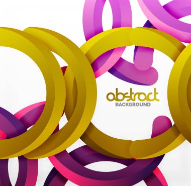 Modern 3d geometrik tarzı arka kemer dairesel çizgiler