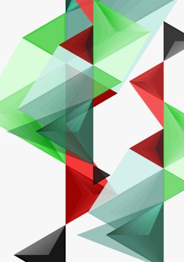 Üçgen düşük Poli vektör a4 boyutu geometrik soyut şablonu