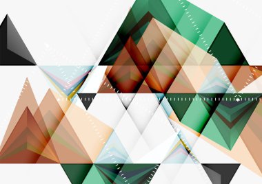 Üçgen düşük Poli vektör a4 boyutu geometrik soyut şablonu