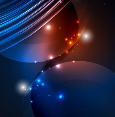 parlayan futuristik çizgiler