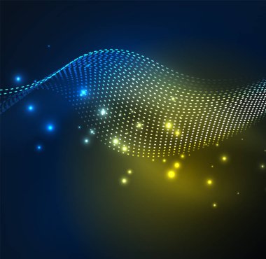 Vektör dalga parçacıklar arka plan