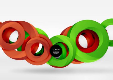 Modern 3d yüzük vektör arka plan