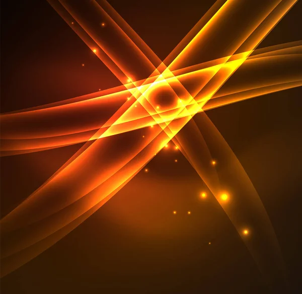 Enerji hatları, karanlıkta parlayan dalgalar vektör arka plan