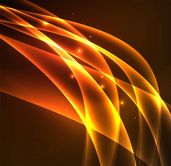 Enerji hatları, karanlıkta parlayan dalgalar vektör arka plan