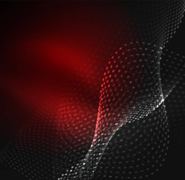 Tasarım şablonu parlayan parçacıkları dalga