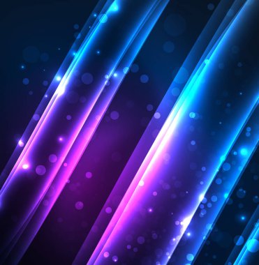 Enerji hatları, karanlıkta parlayan dalgalar vektör arka plan