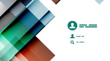 İş tanıtımı geometrik şablonu