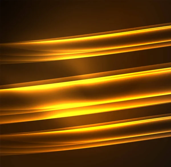 Enerji hatları, karanlıkta parlayan dalgalar vektör arka plan