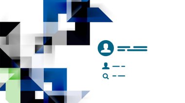 İş tanıtımı geometrik şablonu