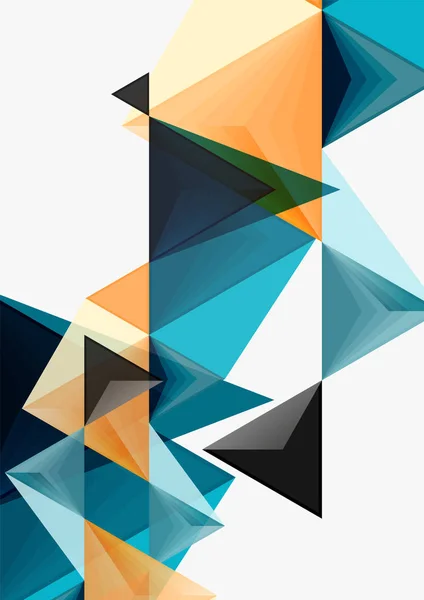 Plantilla abstracta geométrica triangular de tamaño a4 vector poli bajo — Vector de stock