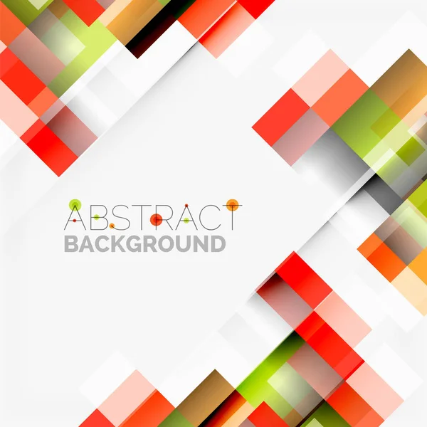 Abstract blocks template design background, simple geometric shapes on white, straight lines and rectangles — Stock Vector