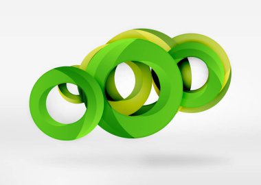 Modern 3d yüzük vektör arka plan