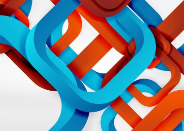 Işık geometrik şekiller kareler gri 3d uzay