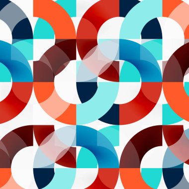 Modern geometrik desen tasarım gri arka plan üzerinde renkli halkalar