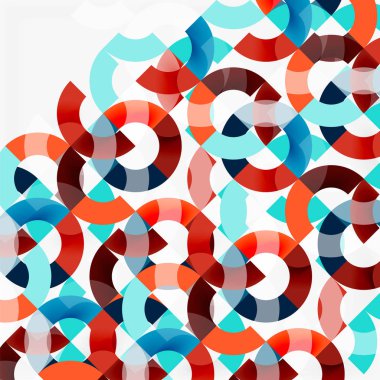 Modern geometrik desen tasarım gri arka plan üzerinde renkli halkalar