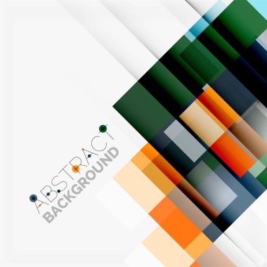 Soyut engeller şablon tasarım arka plan, beyaz, basit geometrik şekiller düz çizgiler ve dikdörtgenler