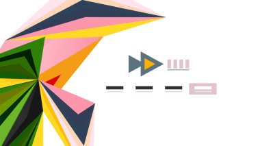 Modern üçgen sunu şablonu