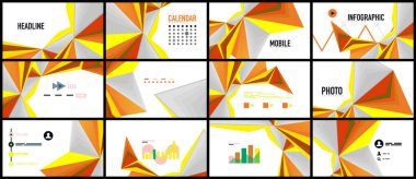 Modern üçgen sunu şablonu