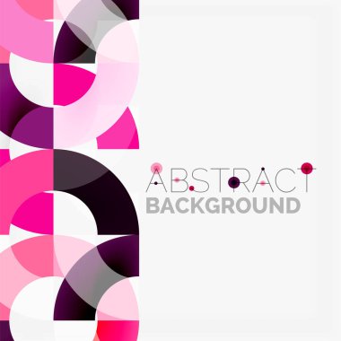 Modern geometrik desen tasarım gri arka plan üzerinde renkli halkalar