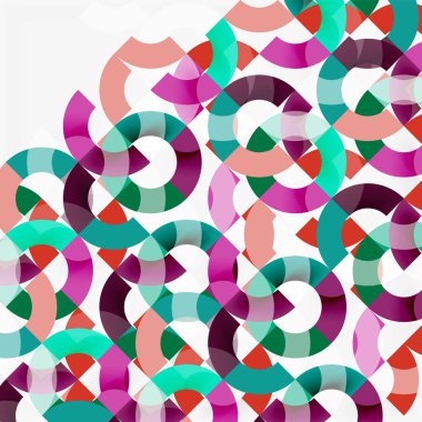 Modern geometrik desen tasarım gri arka plan üzerinde renkli halkalar