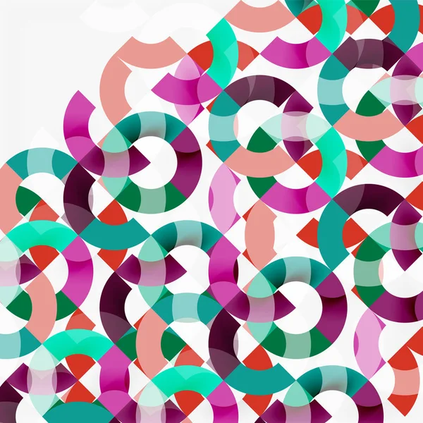 Modern geometrik desen tasarım gri arka plan üzerinde renkli halkalar