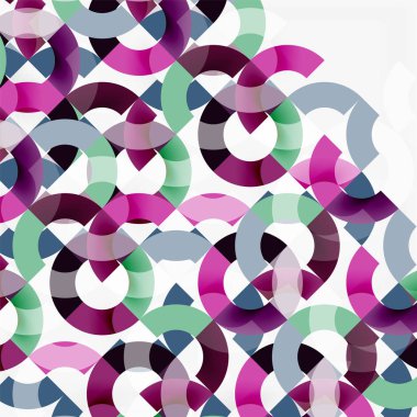 Modern geometrik desen tasarım gri arka plan üzerinde renkli halkalar